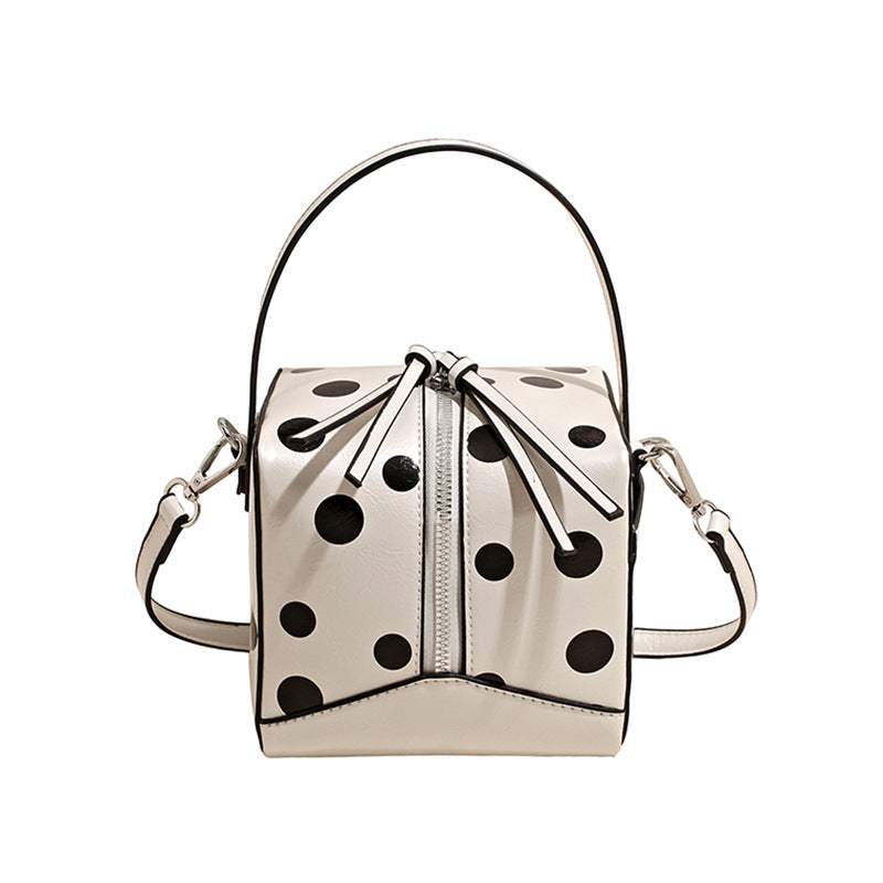 Women's Korean Polka Dot Top Handled Toast Summer Three-dimensional Women's Messenger Bag