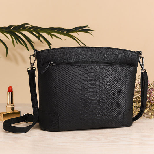 Women's Leather Fashionable First Layer Cowhide Classy Mom Bags