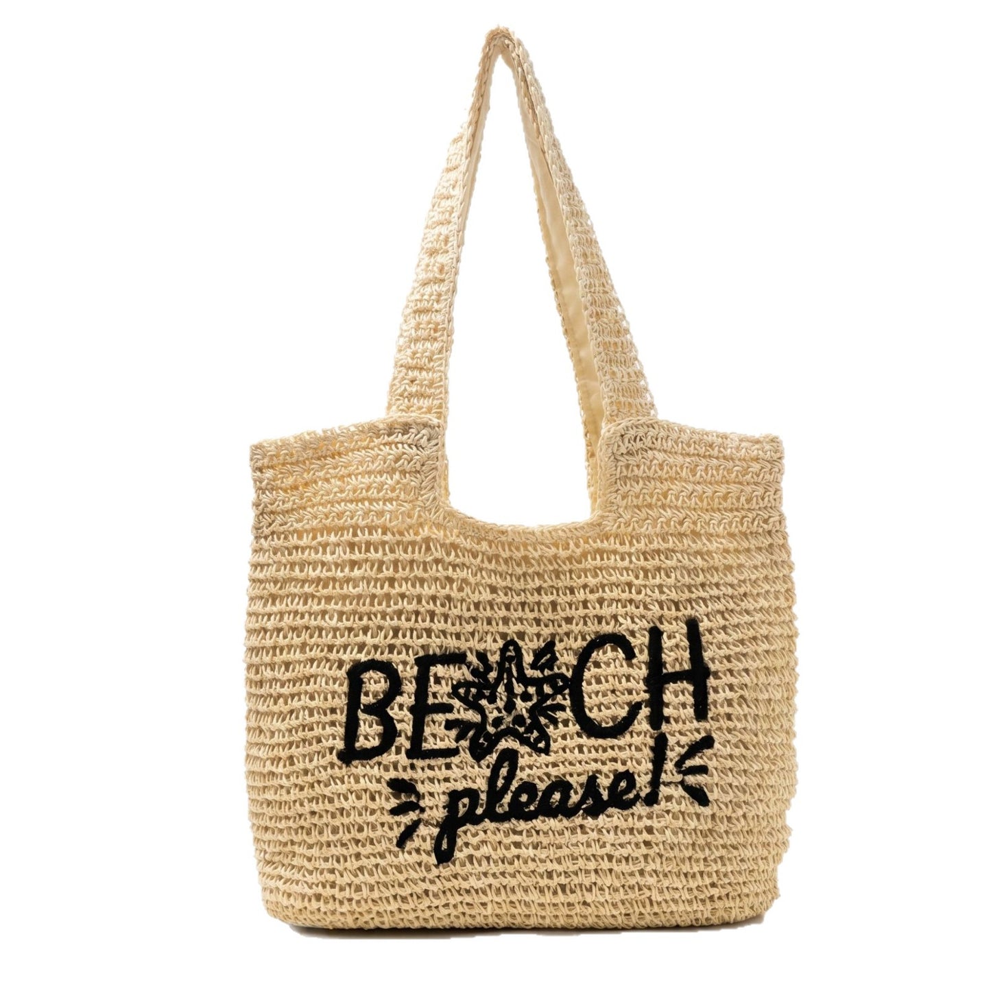 Women's Straw Woven Hollow Hand-woven Seaside Vacation Tote Bag
