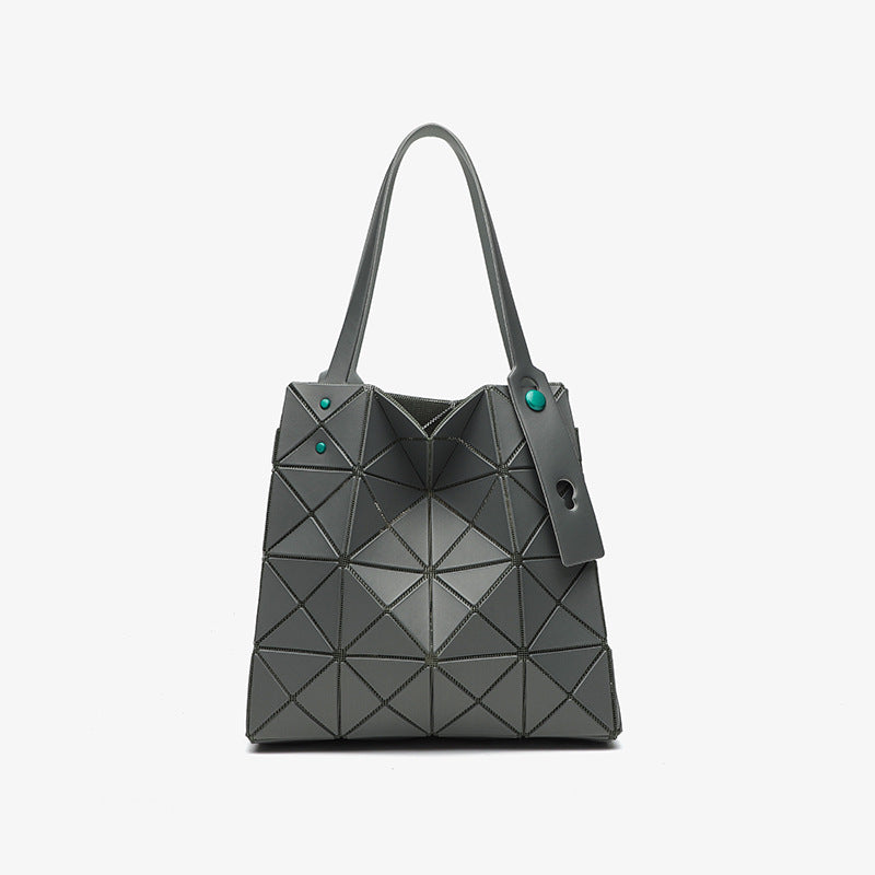 Women's Trendy Diamond Geometric Rhombus Box Triangle Glossy Handbags