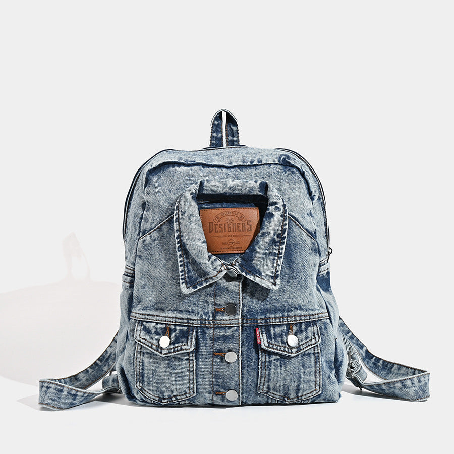 Denim Fashion Retro Style Large Capacity Tote Bag