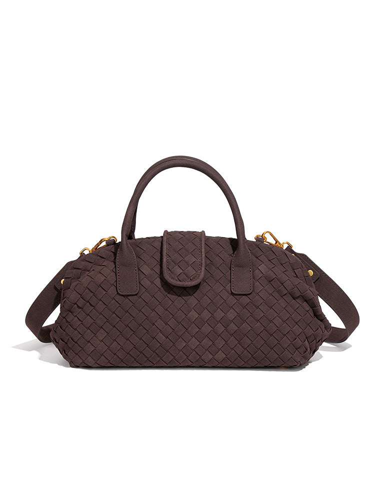 Shell Clip Hand-woven Suede Vintage Fashion Women's Handbag