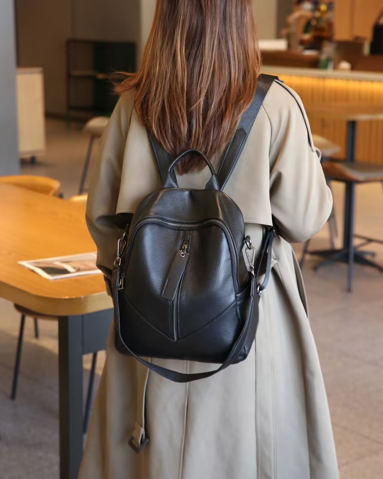 Slouchy Women's Leather Soft Design Commute Women's Backpack
