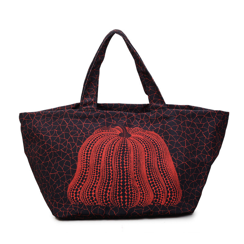 Embroidered Nylon Portable Large Capacity Shopping Versatile Tote Bag
