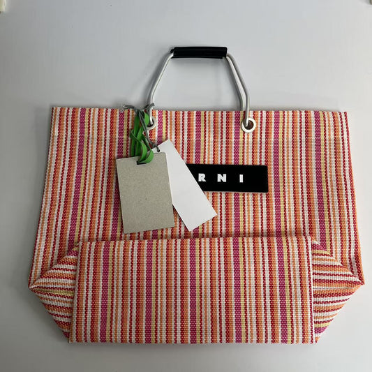 Women's & Men's Woven Aluminum Portable Leisure Shopping Tote Bag