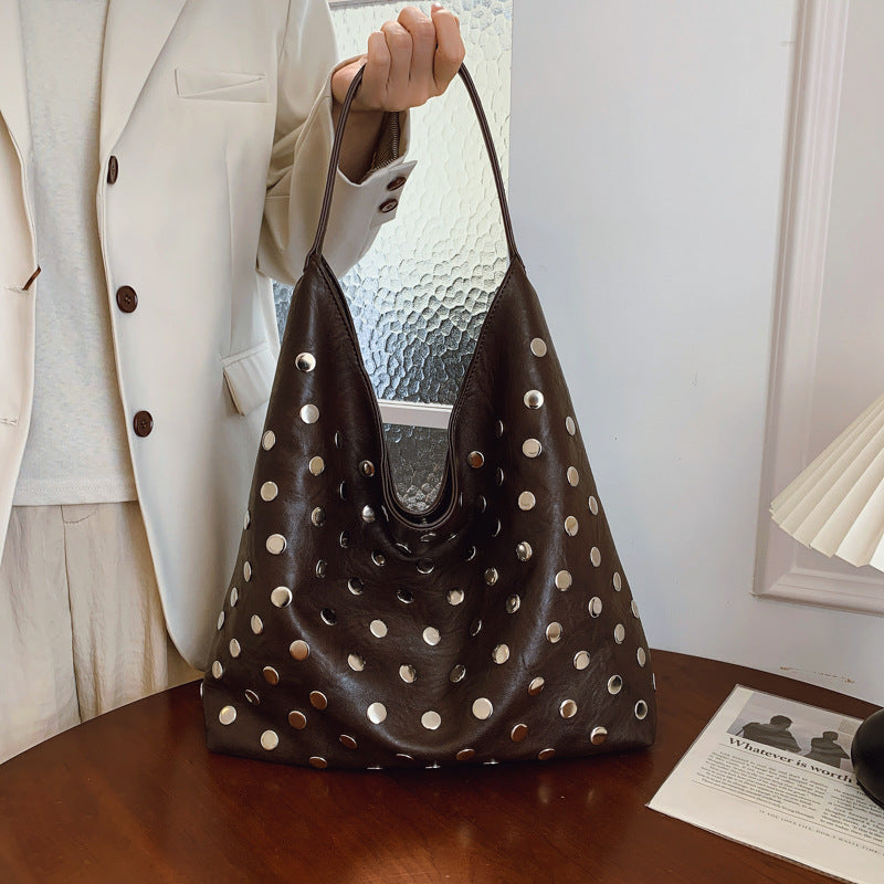 Women's Commuter Large Capacity Underarm Textured Women's Shoulder Bag