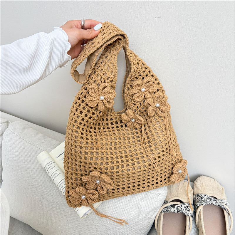 Underarm Large Capacity Woven Western Style Women's Shoulder Bag
