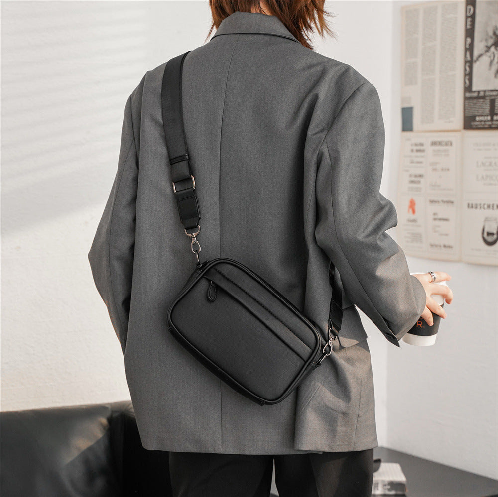 Men's Fashion Korean Brown Crazy Horse Leather Men's Bags