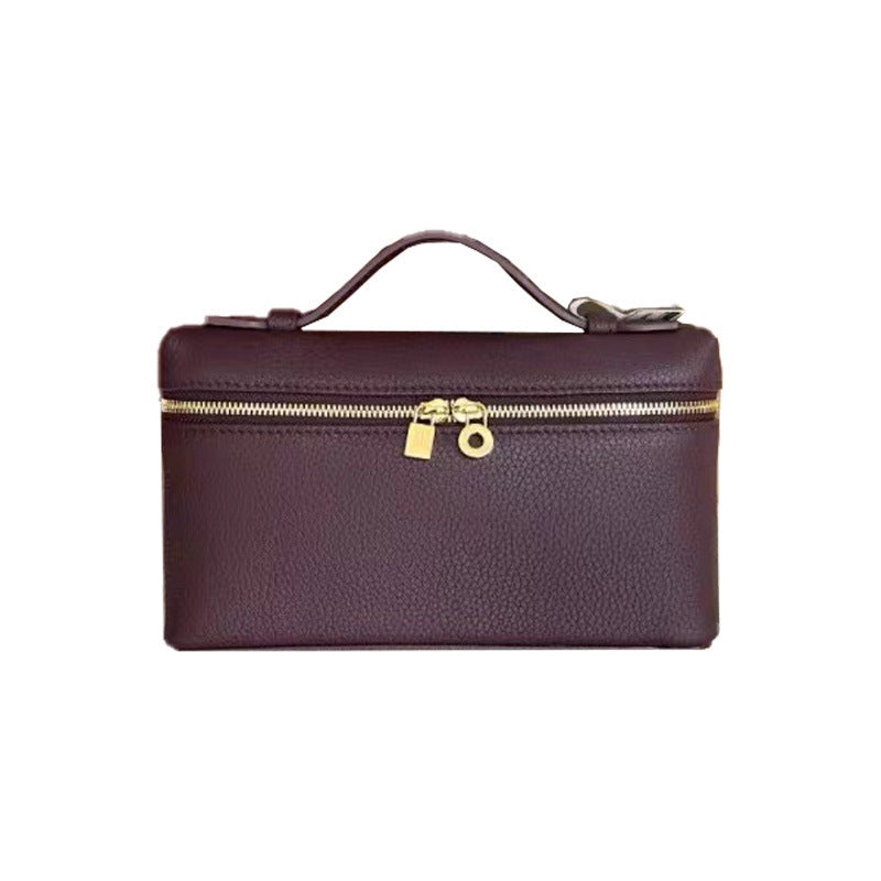 Italian Lunch Box Fashion Portable Litchi Women's Messenger Bag