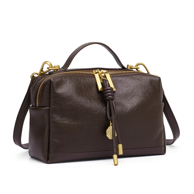 Women's Vegetable Tanning Leather Portable High-grade Simple Women's Messenger Bag