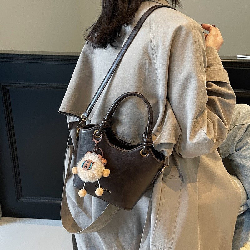Women's High Sense Retro Winter Popular Texture Hand Cross Bags