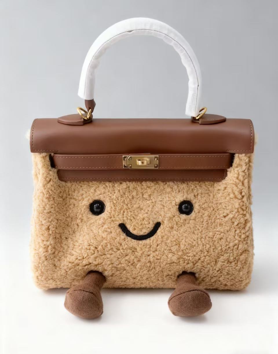 Women's Winter Second Generation Plush Kelly Elf Portable Super Bags