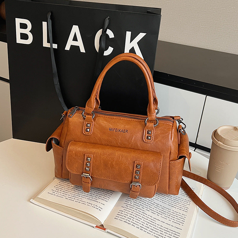 Women's Fashion Large Capacity Retro High Sense Women's Messenger Bag