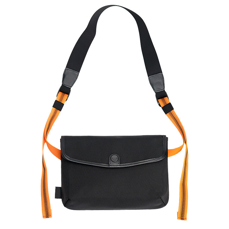 Men's Contrast Color Portable Magnetic Snap Ballistic Men's Messenger Bag