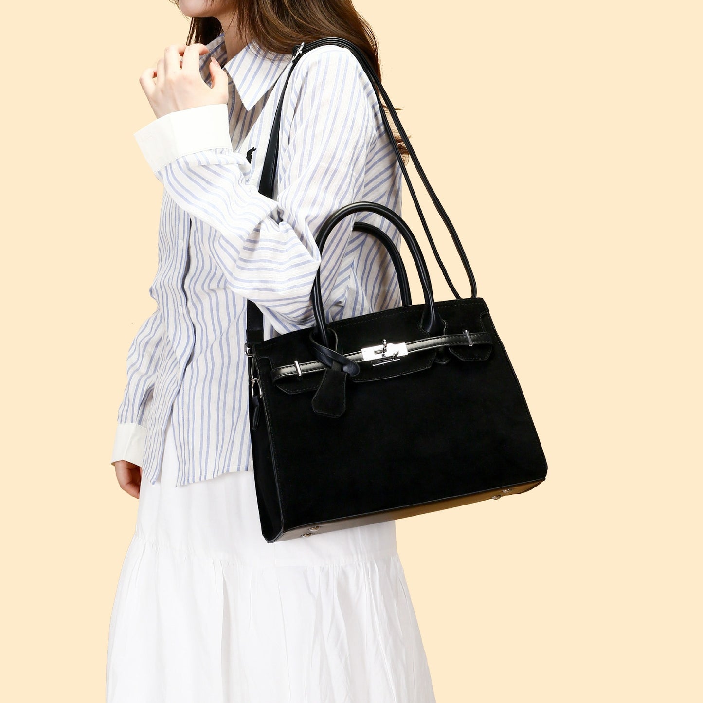 Women's Suede Fashion Elegant Simple Commute Women's Messenger Bag