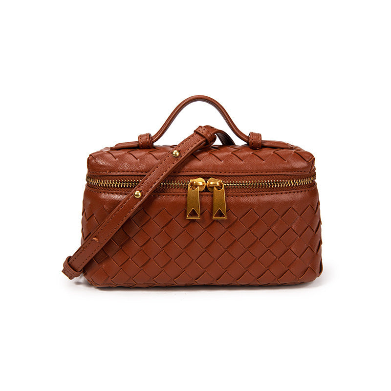 Classic Hand-woven Box Fashion Portable Mini Cosmetic Bags