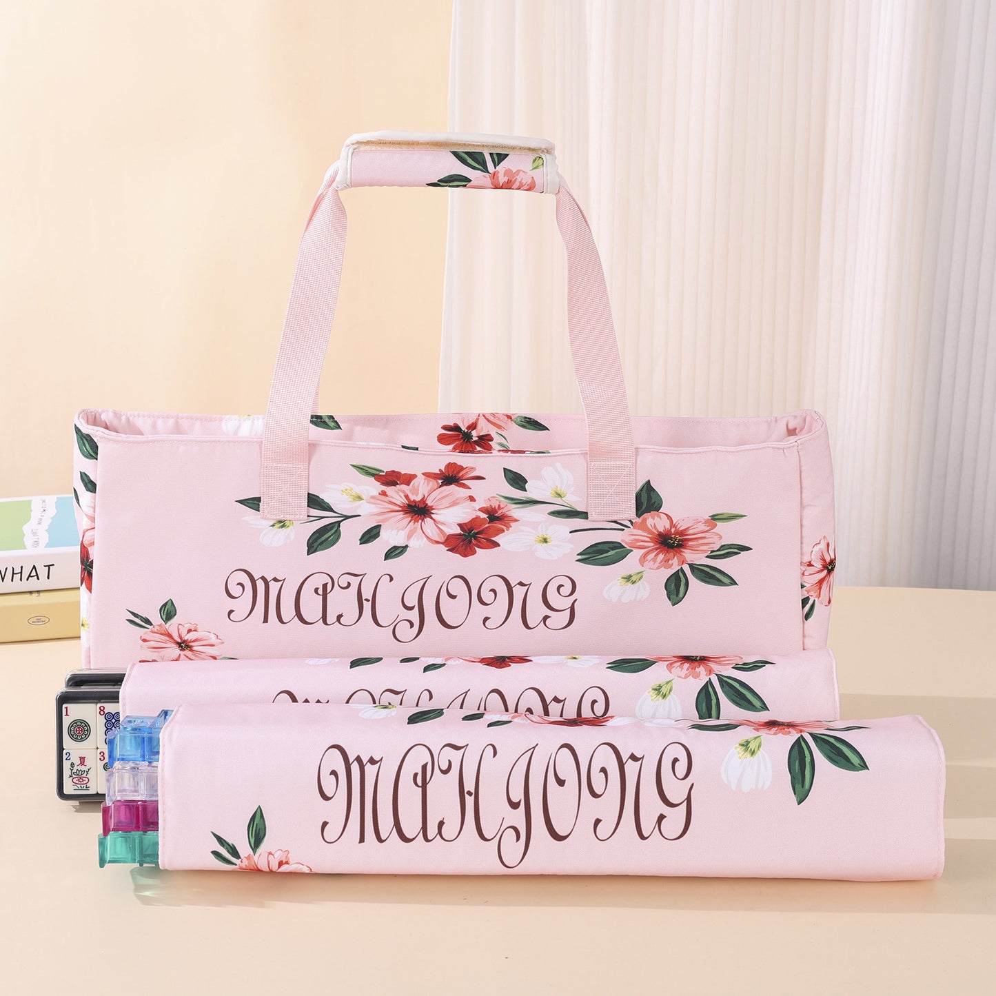 Mahjong Three-piece Large Capacity Lightweight Easy Makeup Bag