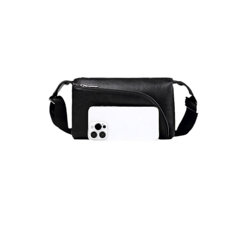 Men's Leather Unisex Korean Style Trendy First Layer Shoulder Bags