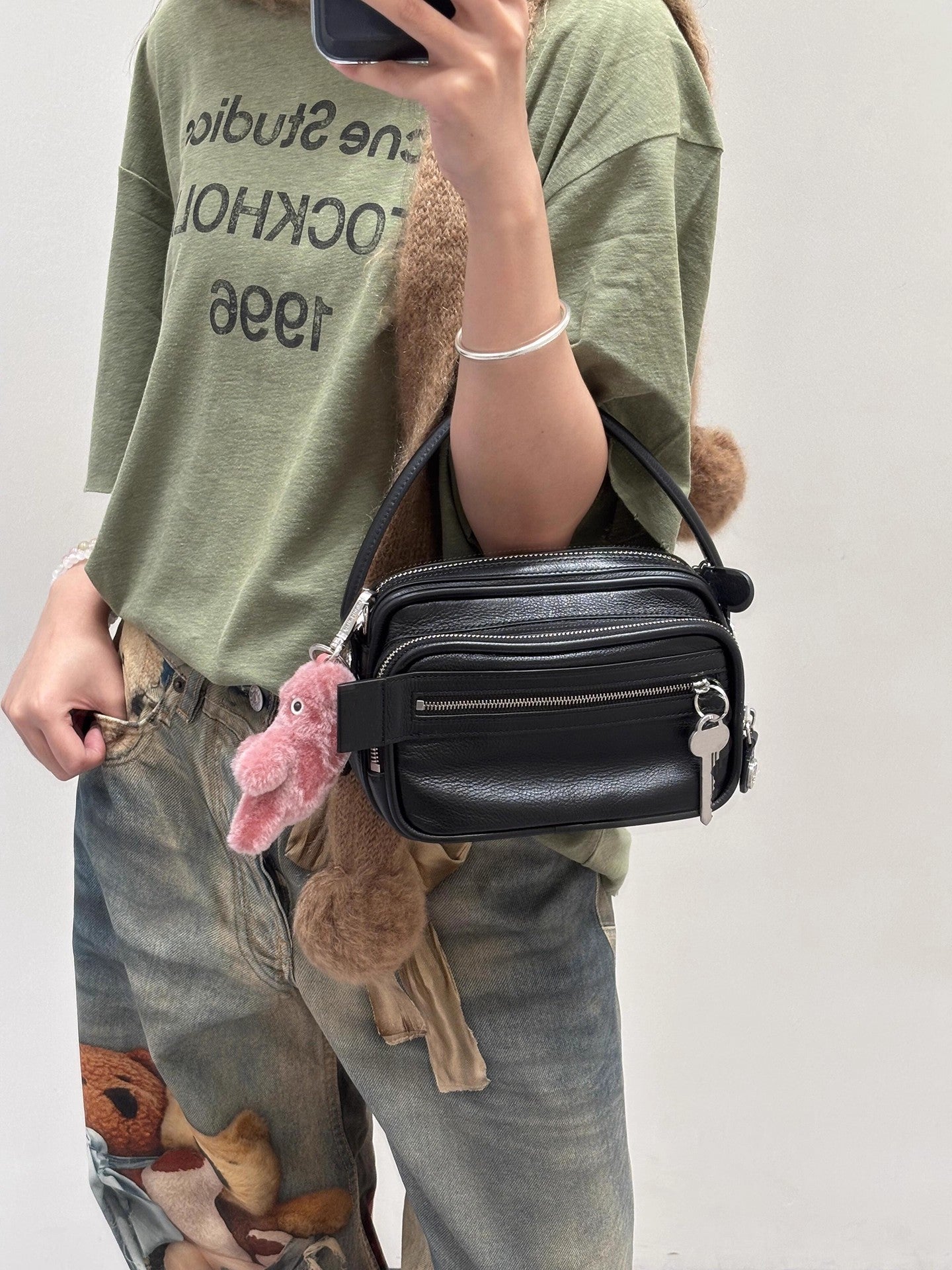 Slouchy Trendy Women's Motorcycle Fashion Simple Women's Shoulder Bag