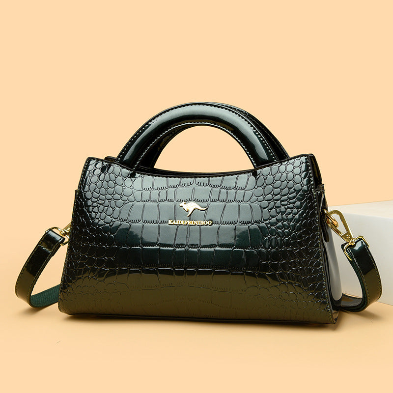Women's Patent Leather For Mom Alligator Print Women's Handbag