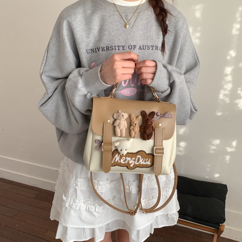 Women's Retro Soft Cute Bear Vintage Women's Backpack