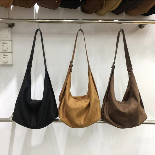 Cabinet Design Dumpling Suede Retro Commuter Women's Handbag