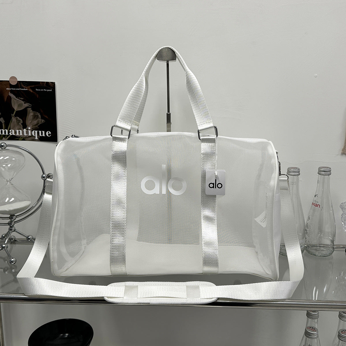 Women's Transparent Mesh Large Capacity Yoga Fitness Luggage
