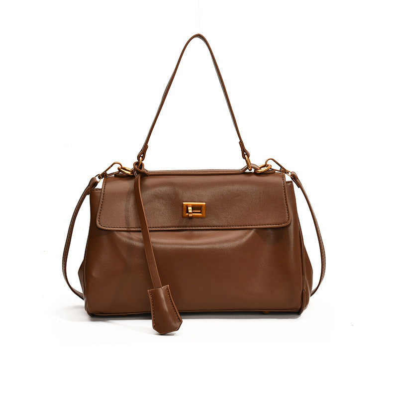 Women's High Sense Commuter Fashion Color Contrast Large Tote Bag
