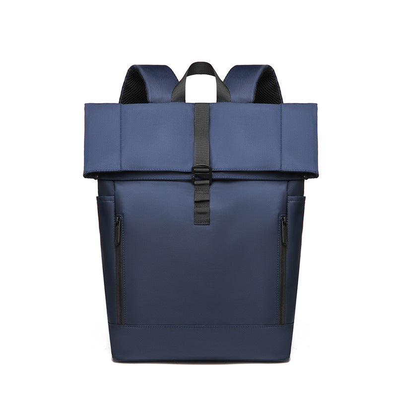 Men's Trendy Cool Curved Edge Business Large Leisure Backpack