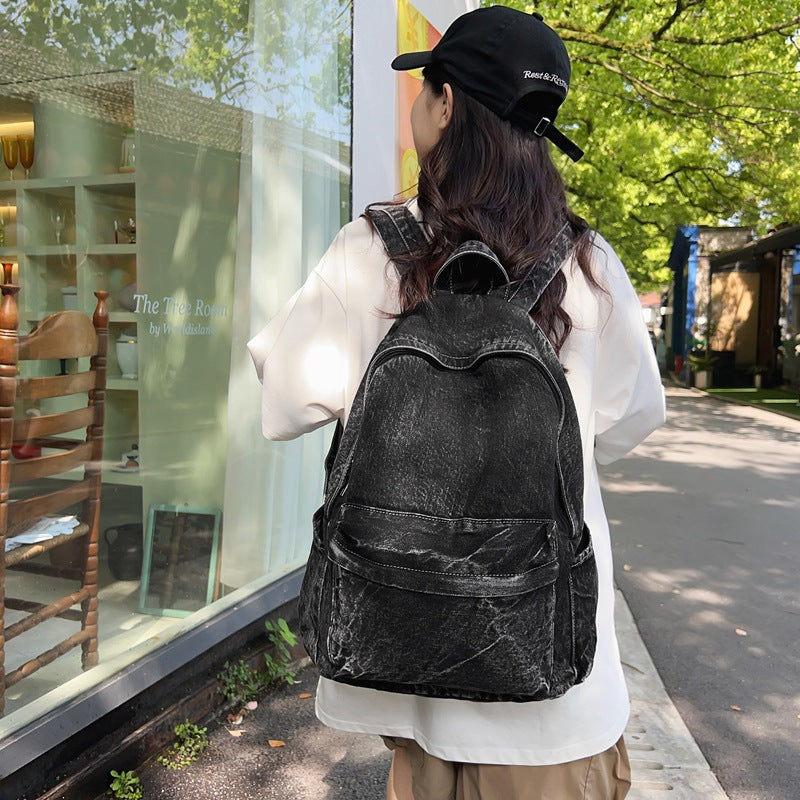Denim Female Large Capacity Versatile Lightweight Backpacks