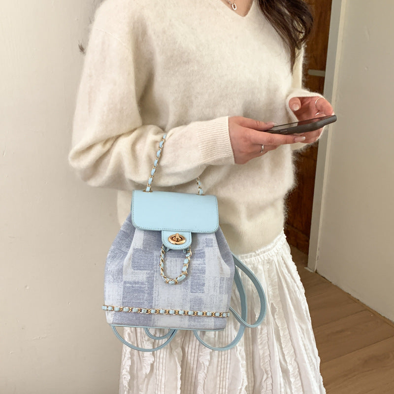 Women's High-grade Niche Chain Spring Fashion Daily Backpacks