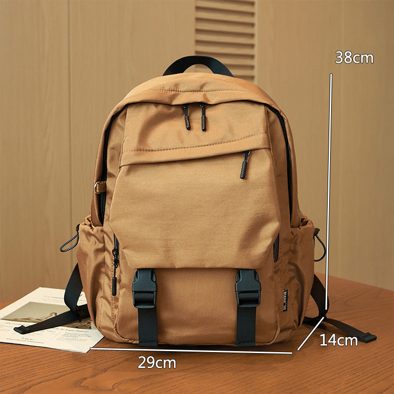 Women's Korean Style Nylon Large Capacity Flip High Women's Backpack