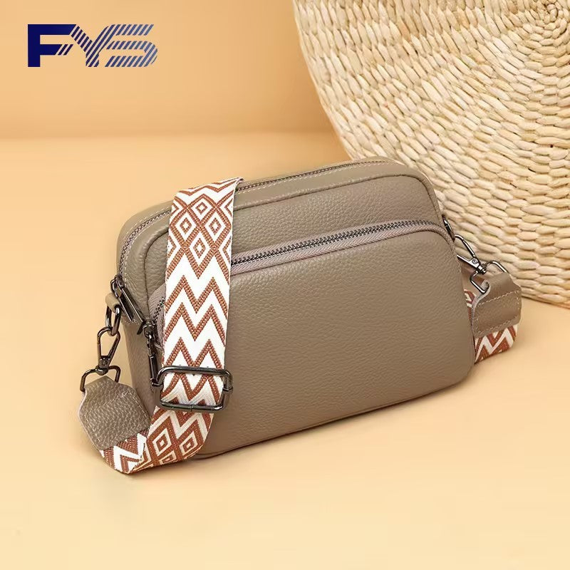 Women's Genuine Leather Trendy Fashion Top Layer Small Square Bags