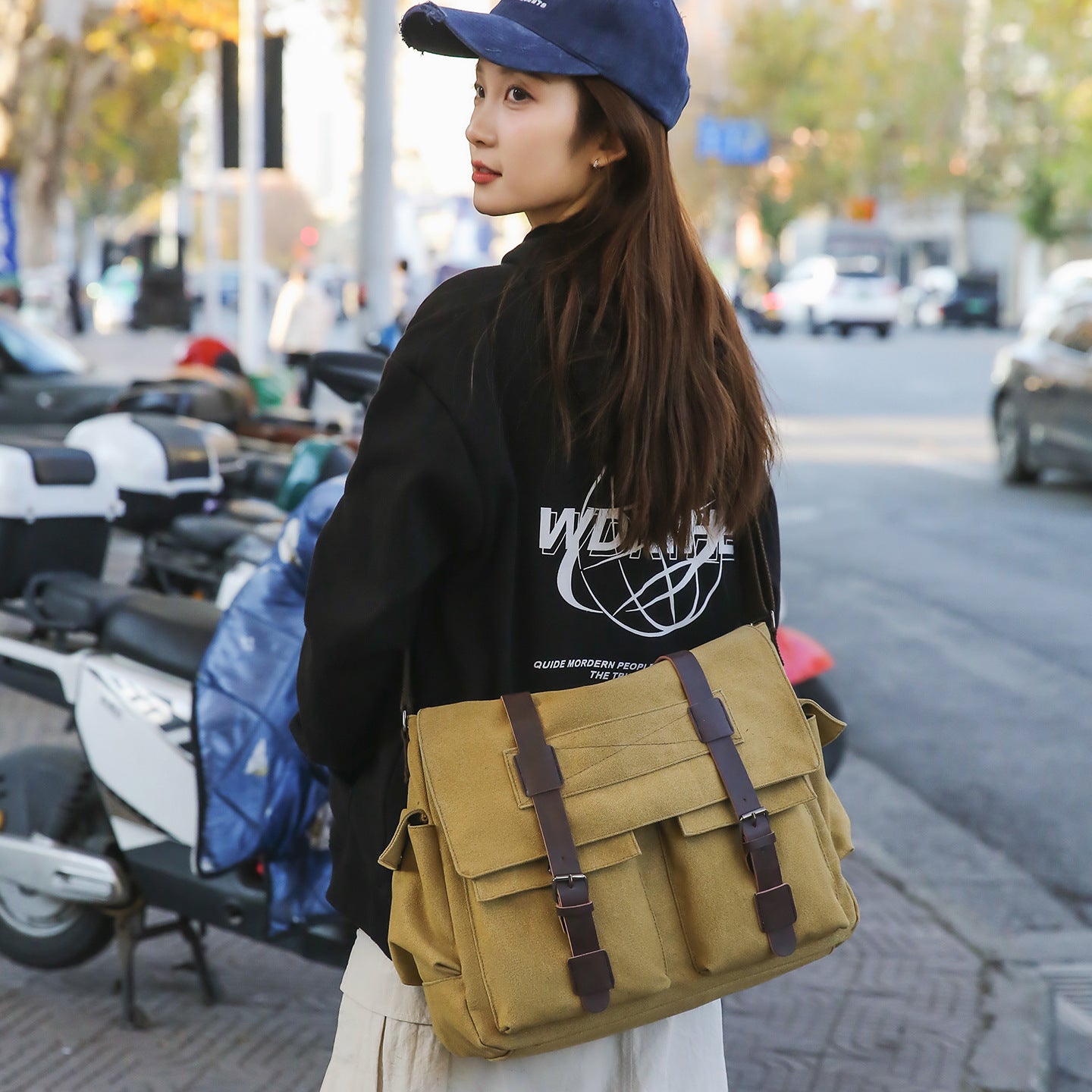 Men's Korean Style Canvas Trendy Large Capacity Bags