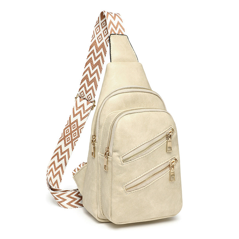Women's & Men's Double Zipper Large Capacity Vintage Women's Messenger Bag