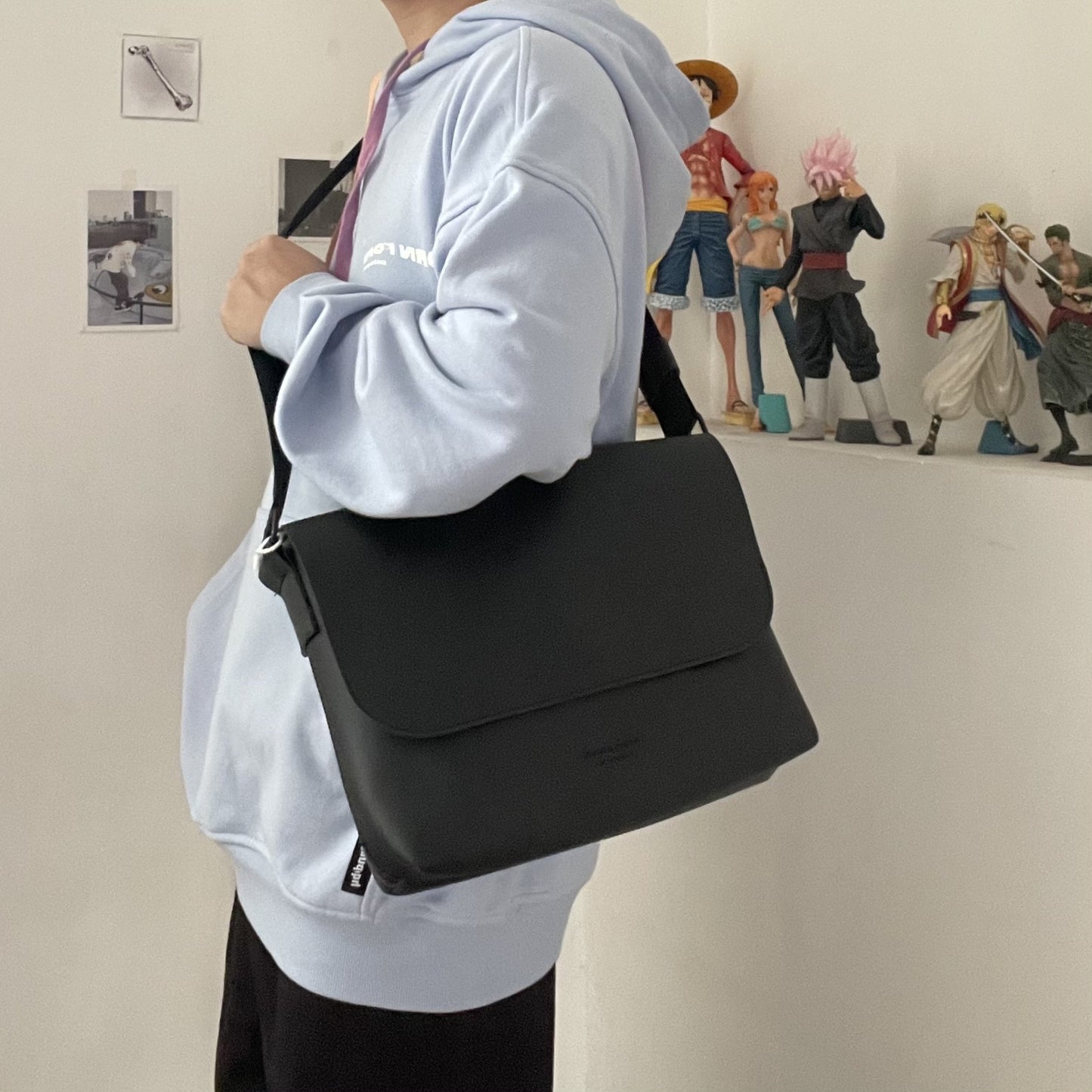Women's & Men's Solid Color Leather Unisex Style Simple Bags