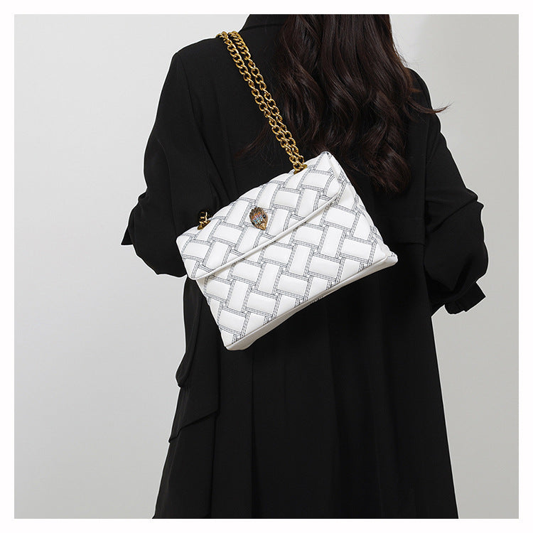 Cool Contrast Color Embroidery Thread Eagle Head Bags