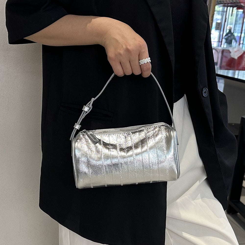 Women's Cowhide Toast Bowling High-grade Underarm Pen Exquisite Hand Women's Messenger Bag