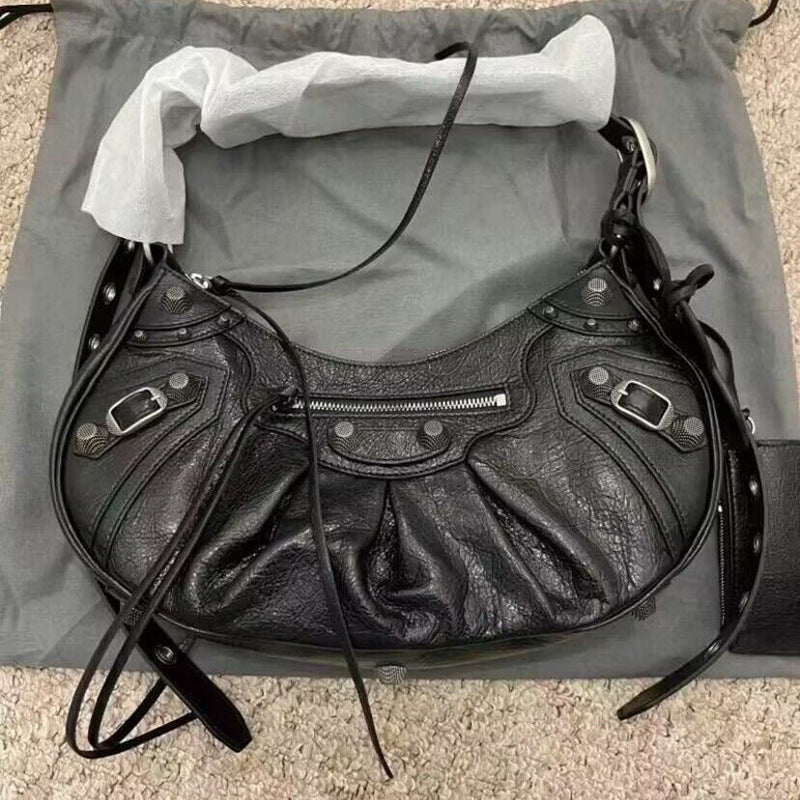 Women's Rivet Tassel Three-in-one January Tooth Fold Underarm Bag