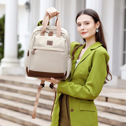 Spring Wear Korean Style Preppy Large Capacity Leisure Simple Solid School Bags