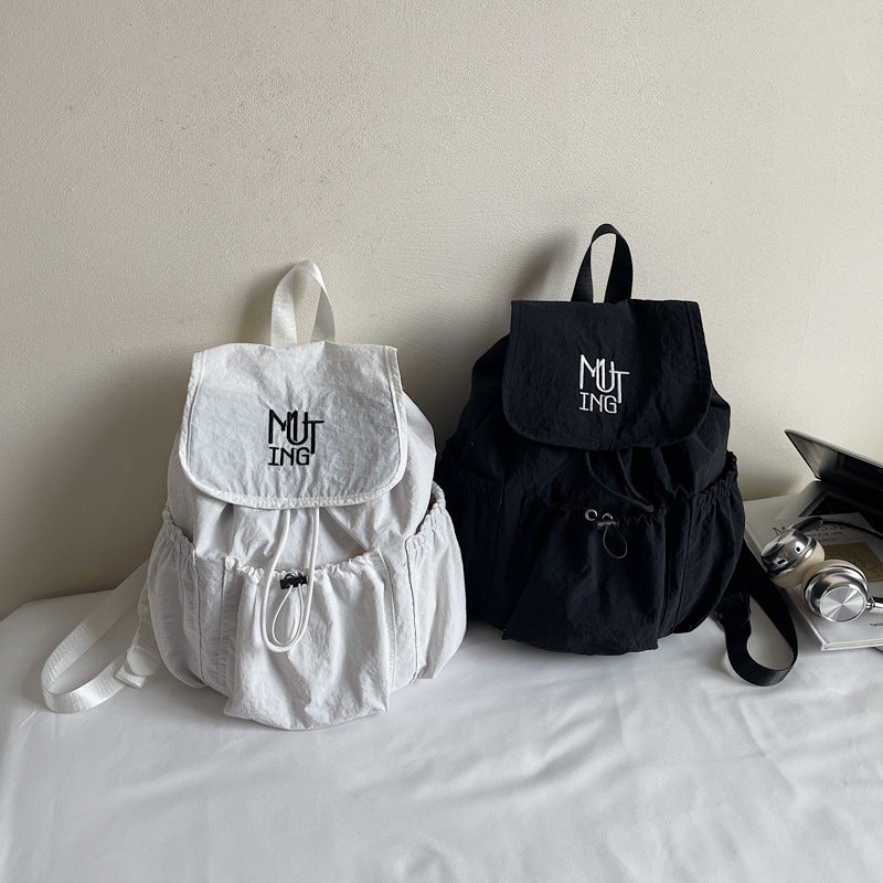 Large Capacity College Lightweight Drawstring Idle Shoulder Bags