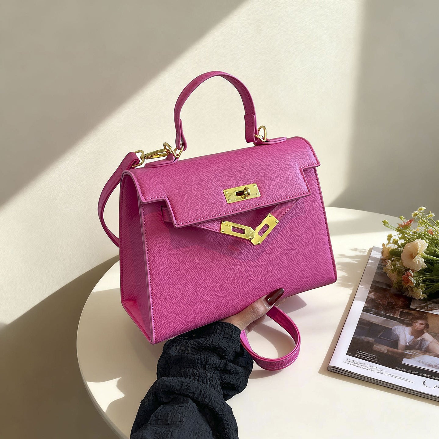 Women's High-grade French Style Light Luxury Kelly Women's Messenger Bag