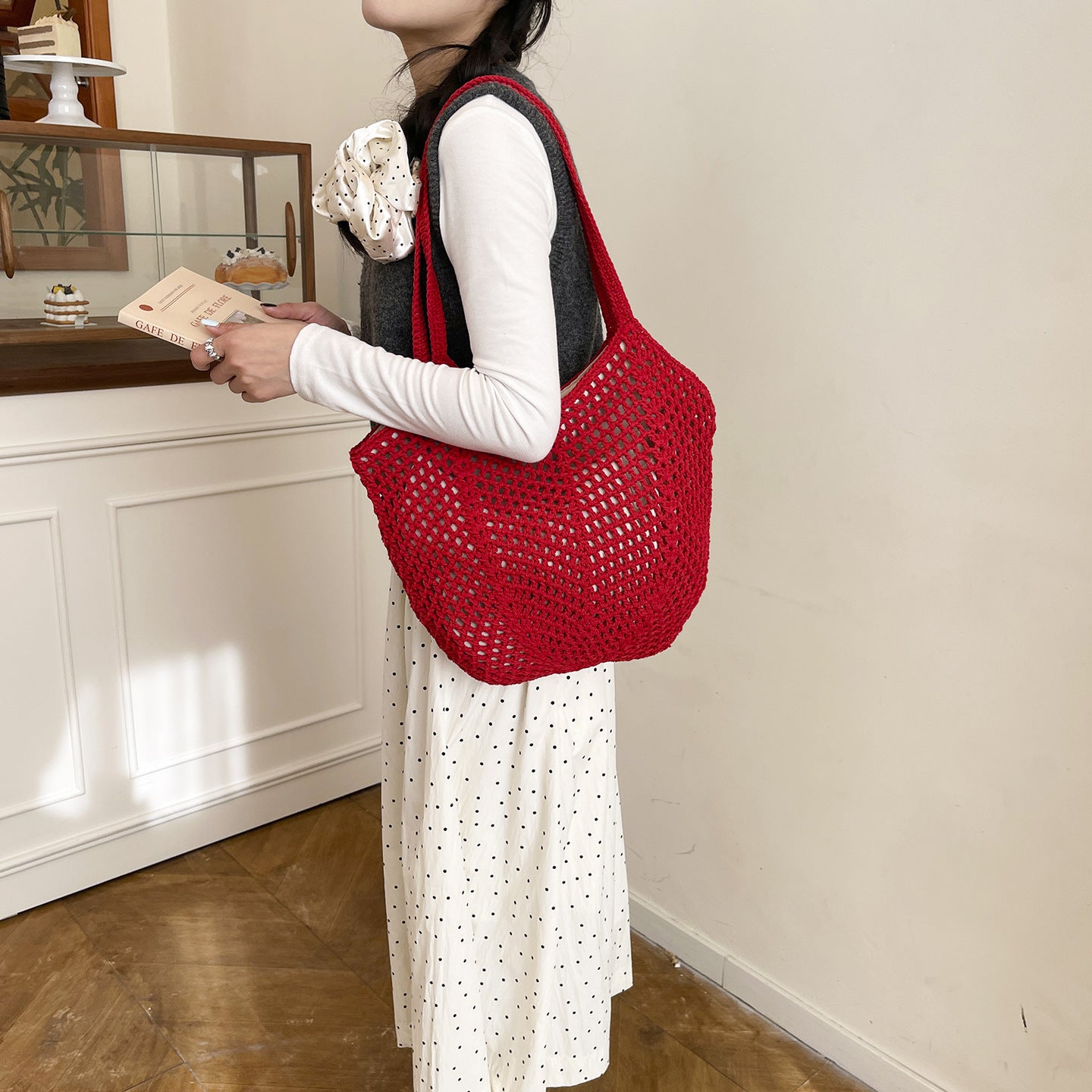 Women's Beach Vacation Style Straw Fashion Large Capacity Woven Women's Shoulder Bag