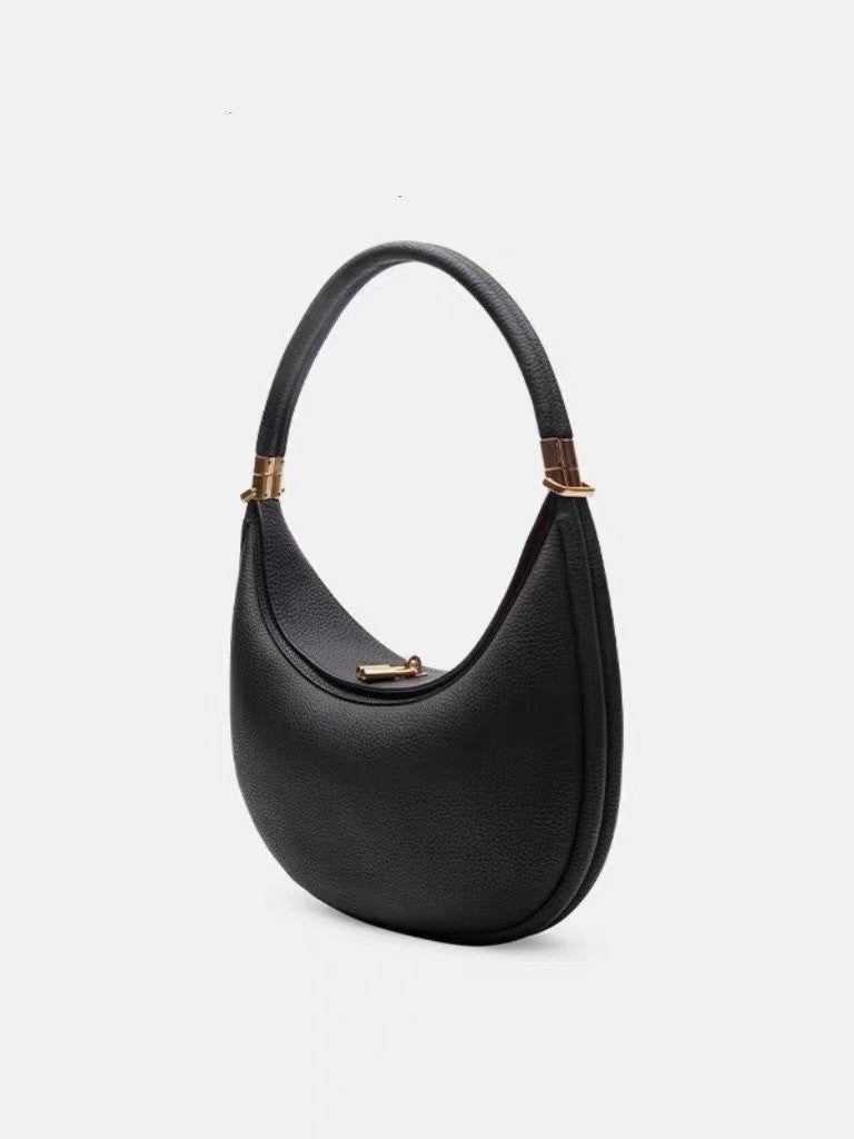 Women's Luxury High-grade Solid Color Portable Selenodont Underarm Bag