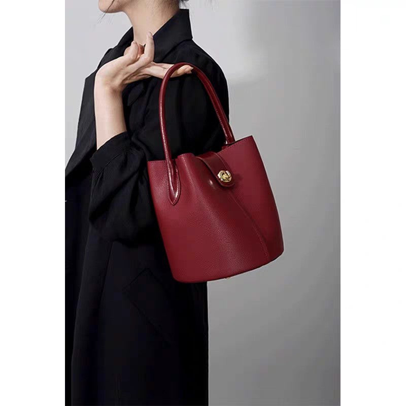Women's Vegetable Basket High-grade Red Bridal Wedding Bucket Bag