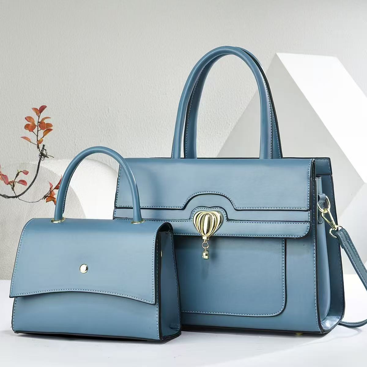 Elegant Retro Two-piece Set Large Capacity Underarm Bag