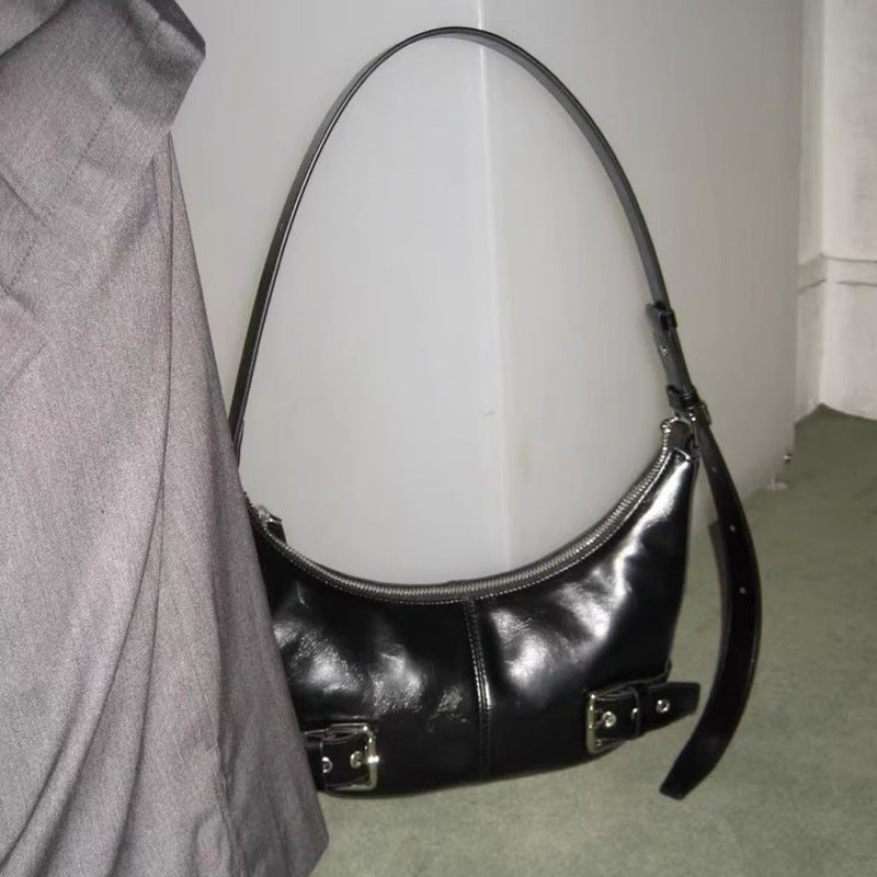 Women's Niche Designer High-grade Crescent Vintage Light Luxury Women's Shoulder Bag