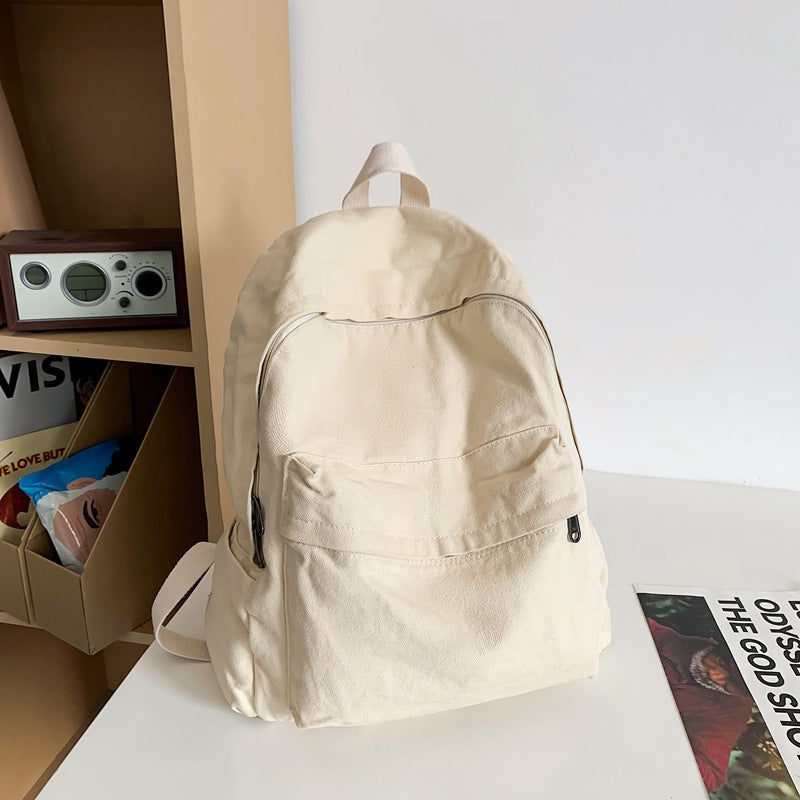 Large Capacity Retro Style Washed Canvas Women's Backpack