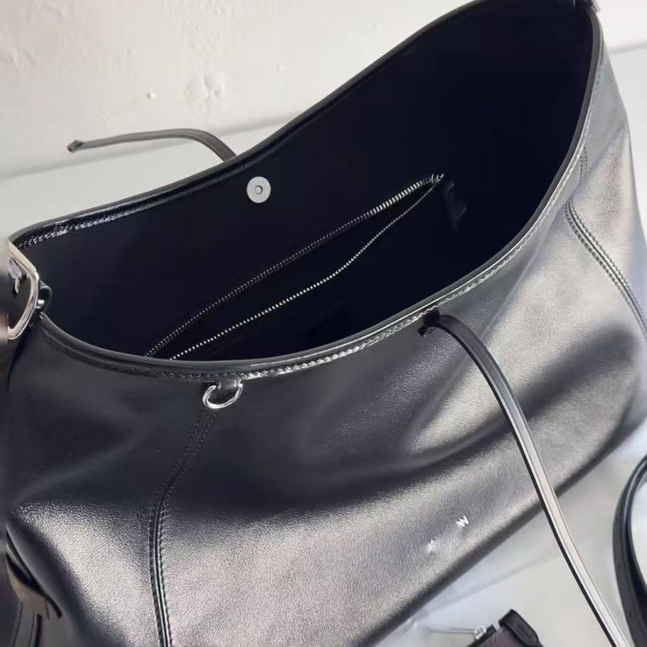 Women's Fashion Simple Large Capacity Soft Leather Female Tote Bag