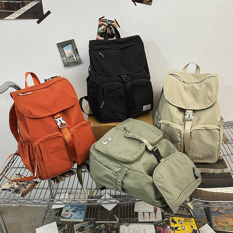 Mountain Minimalist Female Drawstring Niche College Lightweight Leisure Backpack